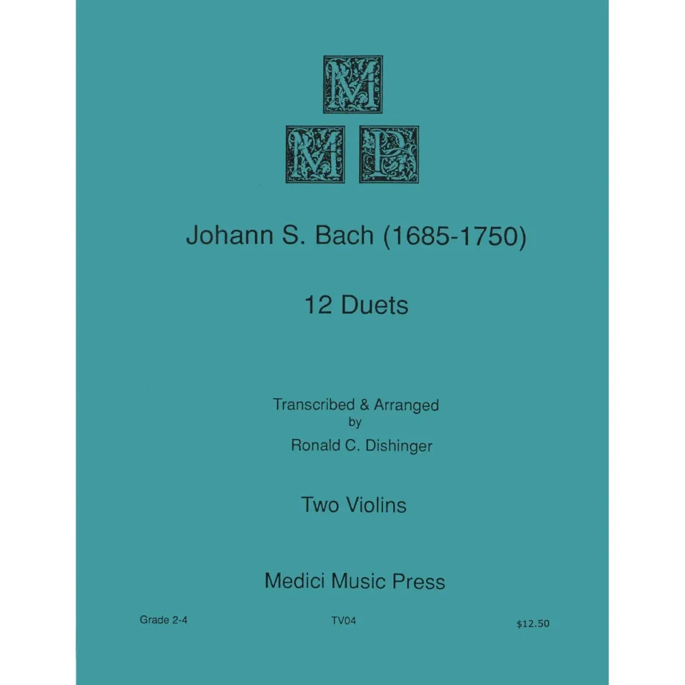 Shar Music Bach 12 Duette Noten für 2 Violinen