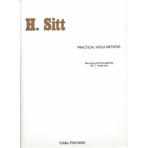 Carl Fischer Sitt Practical Viola School Bratsche Noten
