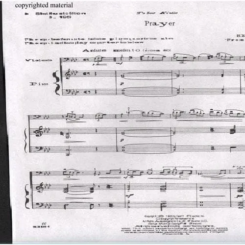 Bloch Prayer Jewish Life Nr.1 Cellonoten Cello Klavier