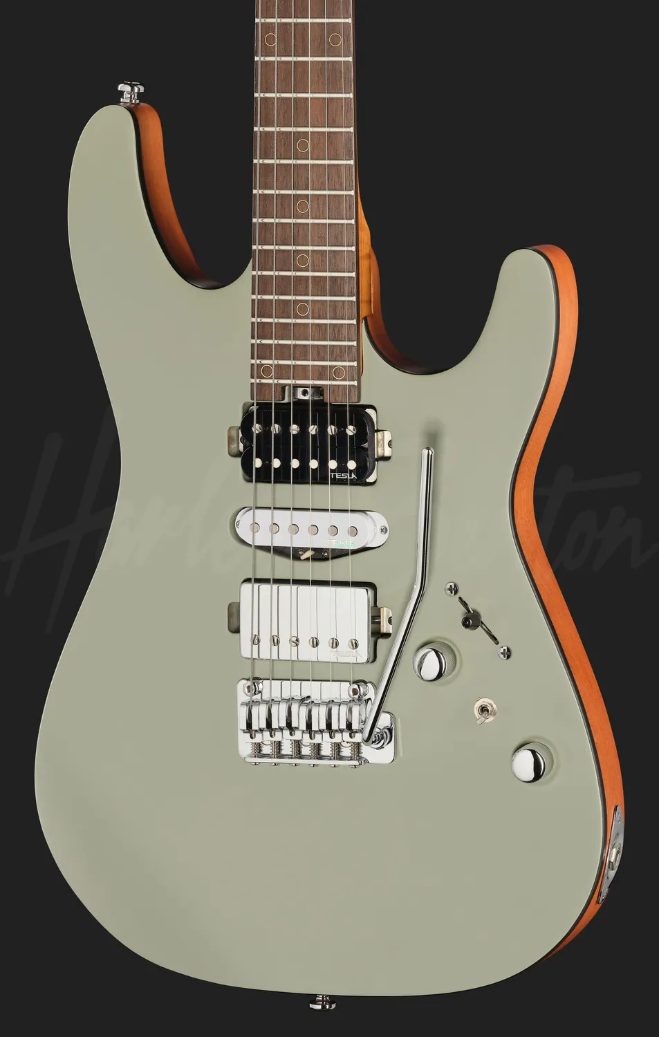 Harley Benton Fusion-IV HSH RW E-Gitarre Satin Grey Tremolo
