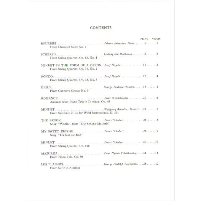 Schirmer Masterworks Young Violinist Violinenoten mit Klavier