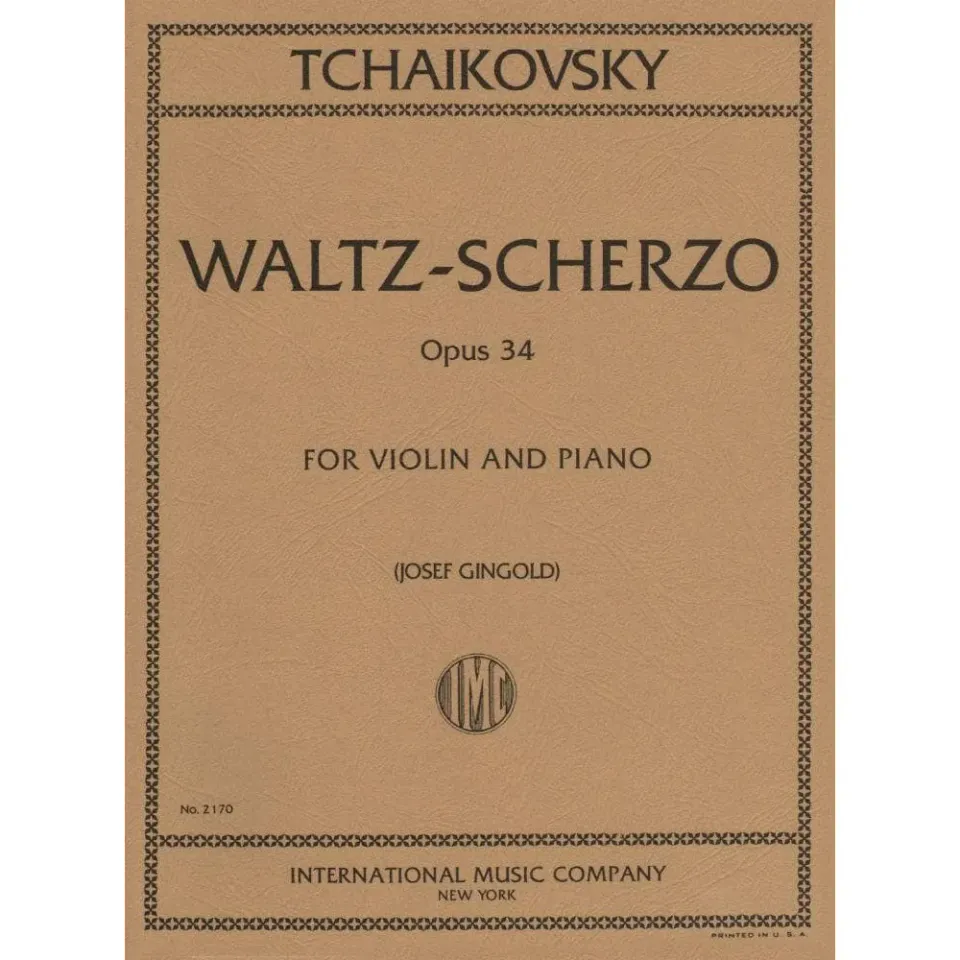 Shar Music Tschaikowsky Walzer-Scherzo op. 34 Noten Violine Klavier Gingold