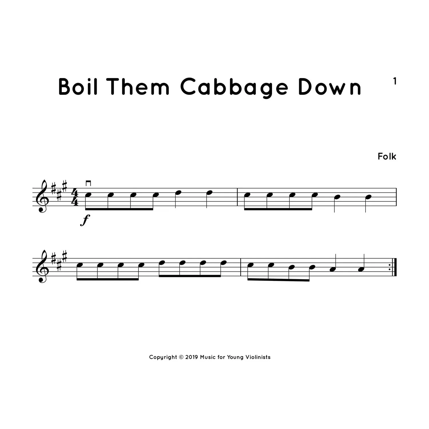 Shar Boil Them Cabbage Down 10 Solos Noten Violine Anfänger