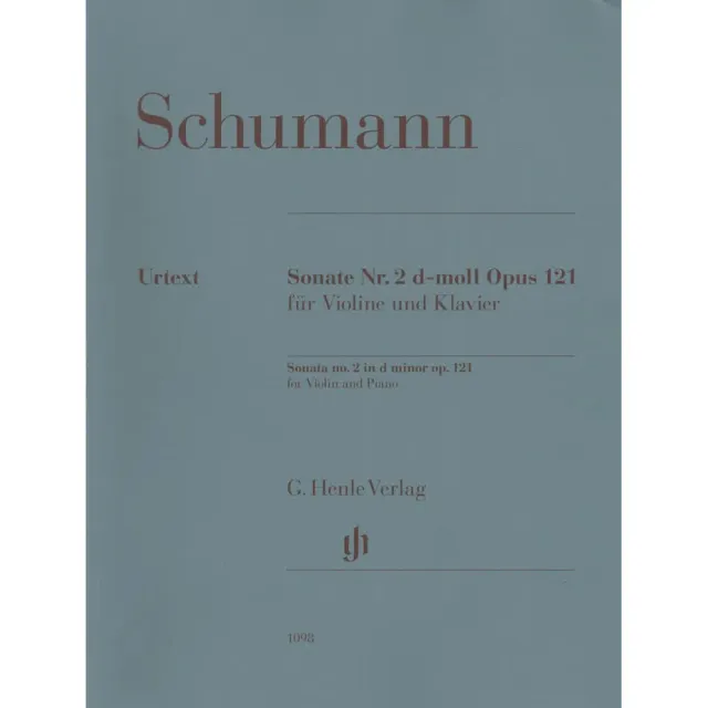 Shar Music Schumann Sonate Nr 2 d-moll Op 121 Noten Violine Urtext