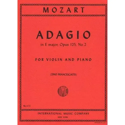 International Mozart Adagio E-Dur K 261 Noten Violine Klavier