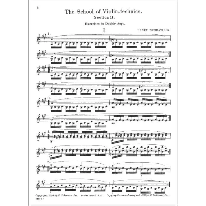 Schirmer Schradieck School Book 2 Violin-Noten Technik